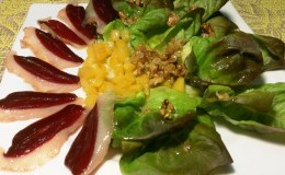 77. Ensalada de Melocotón Amarillo y Jamón de Pato (12&nbsp;min)