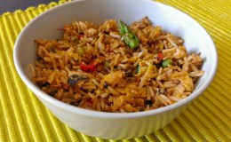 133.  Wok Picante de arroz con Shitake y Espárragos (15&nbsp;min)